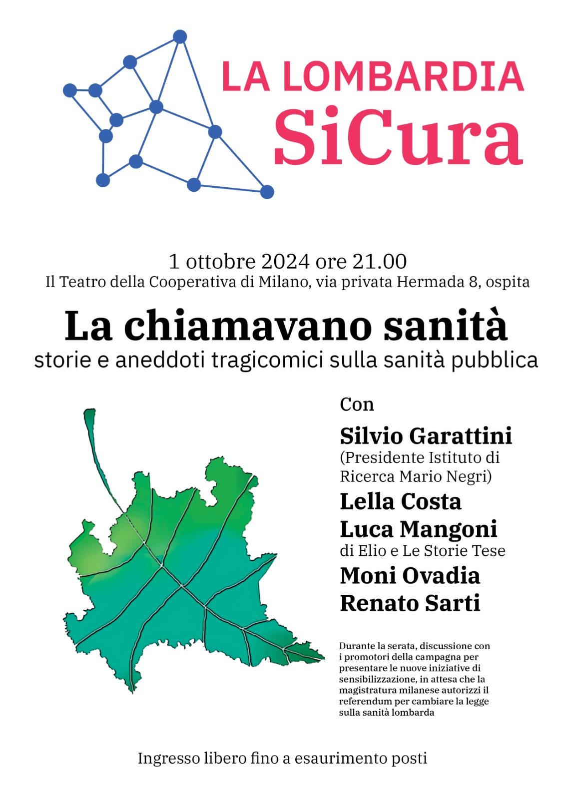 Save the date : 1 ottobre, Milano iniziativa di La Lombardia SiCura